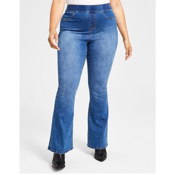 NWT Re generation by Celebrity Pink 3X Poppy Stretch Curvy Pull-On Flare Jeans - Picture 5 of 12